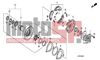 HONDA - ANF125A (GR) Innova 2010 - Engine/Transmission - ONE WAY CLUTCH - 15431-KPH-900 - COVER, OIL FILTER