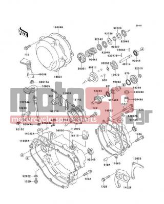 KAWASAKI - KDX220R 1999 - Engine/Transmission - Engine Cover(s) - 610A0408 - ROLLER,4X8