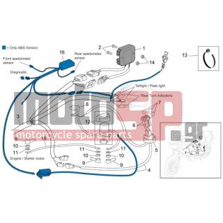 Aprilia - CAPO NORD ETV 1000 2005 - Electrical - Electrical Installation II - AP8124579 - Καλωδίωση ασφάλειας