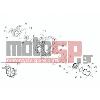 Aprilia - CAPONORD 1200 2015 - Engine/Transmission - WHATER PUMP - 874549 - Βίδα ΤΕ με ροδέλα