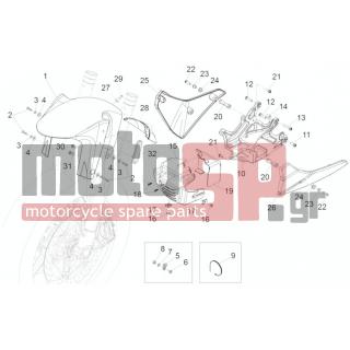 Aprilia - CAPONORD 1200 2015 - Body Parts - FRONT-NOSE feather Karist.INAS - AP8150493 - ΒΙΔΑ