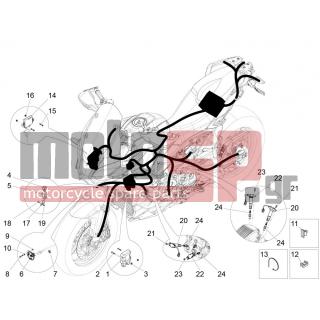 Aprilia - CAPONORD 1200 2015 - Electrical - Electrical installation FRONT - 680167 - ΣΤΑΘΕΡΟΠΟΙΗΤΗΣ CAPONORD 1200