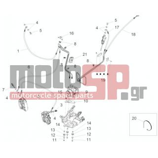 Aprilia - CAPONORD 1200 2014 - Φρένα - ABS braking system - 887696 - Εγκέφαλος ABS Cluster