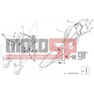 Aprilia - DORSODURO 1200 2012 - Body Parts - Coachman. FRONT - Feather FRONT - AP8152302 - ΒΙΔΑ M5X12