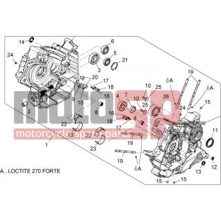 Aprilia - DORSODURO 1200 2012 - Κινητήρας/Κιβώτιο Ταχυτήτων - oil panI - 8783940002 - Τριβέας μπλε cat B
