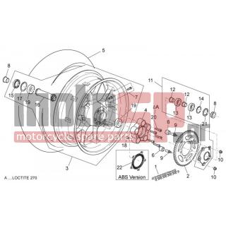 Aprilia - DORSODURO 1200 2012 - Frame - rear wheel - AP8150195 - ΒΙΔΑ m10x30
