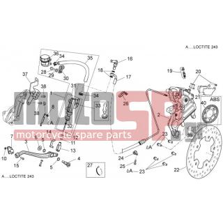 Aprilia - DORSODURO 1200 2012 - Brakes - Brakes back I - AP8102386 - Σφιχτήρας 155x2