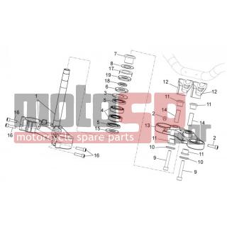Aprilia - DORSODURO 1200 2012 - Πλαίσιο - Steering wheel