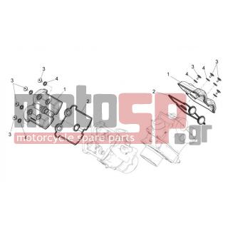 Aprilia - DORSODURO 750 ABS 2012 - Engine/Transmission - COVER valves - 842291 - ΒΙΔΑ ΕΙΔΙΚΗ ΚΑΛΥΜ/ΤΟΣ ΚΕΦ ΚΥΛ MG ΚΙΝ V8