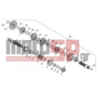 Aprilia - DORSODURO 750 ABS 2012 - Κινητήρας/Κιβώτιο Ταχυτήτων - Gearbox - 849297 - Γρανάζι 5ης στον πρωτ/ντα Z=23