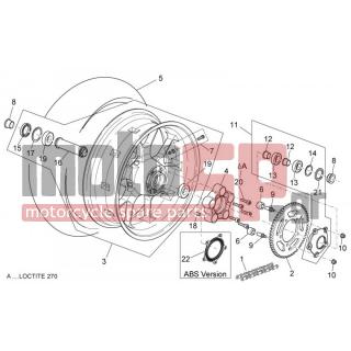 Aprilia - DORSODURO 750 ABS 2012 - Frame - rear wheel - AP8125732 - Αποστάτης εύκαμπτου συνδέσμου