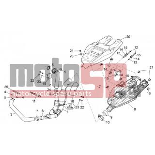 Aprilia - DORSODURO 750 ABS 2012 - Ηλεκτρικά - exhaust system - GU05128230 - ΖΟΥΑΝ ΕΞΑΤΜ. MG BREVA-GRISO 850-1100