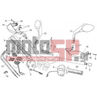 Aprilia - DORSODURO 750 ABS 2012 - Frame - Wheel - Controls - B044863 - Καβαλέτο επάνω D28,5