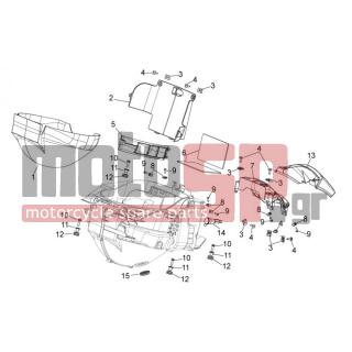 Aprilia - MANA 850 GT 2012 - Body Parts - Body Central II - AP8102375 - ΚΛΙΠΣ M5 AP8102375