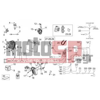 Aprilia - MANA 850 GT 2012 - Electrical - Electrical Installation II - AP8120416 - ΣΦΥΚΤΗΡΑΣ 178X4*