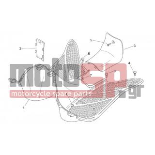 Aprilia - MOJITO 125-150 2007 - Body Parts - Coachman. Central. - Floor - AP8150382 - ΡΟΔΕΛΑ 15X5,5X1,2