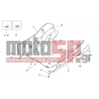 Aprilia - MOJITO 125-150 2003 - Body Parts - Coachman. Central. - underfloor