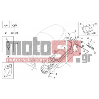Aprilia - MOJITO 125-150 2007 - Body Parts - helmet Case - AP8102375 - ΚΛΙΠΣ M5 AP8102375