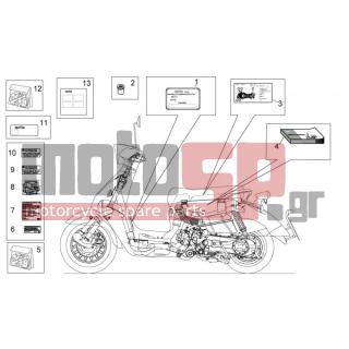 Aprilia - MOJITO 125-150 2007 - Body Parts - DECALS - AP8257939 - Πινακίδα κατασκευαστή
