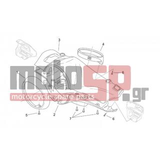 Aprilia - MOJITO CUSTOM 50 2T (KIN. APRILIA) 1999 - Εξωτερικά Μέρη - Bodywork FRONT I - AP8268005 - Βάση φανού πορτοκαλί