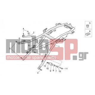 Aprilia - PEGASO STRADA TRAIL 650 IE 2009 - Body Parts - Seat base - AP8145077 - Βάση σέλας γκρι