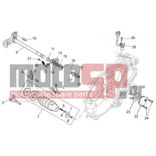 Aprilia - PEGASO STRADA TRAIL 650 IE 2009 - Κινητήρας/Κιβώτιο Ταχυτήτων - gear selector - AP8520091 - Δαχτυλίδι D12x17x14