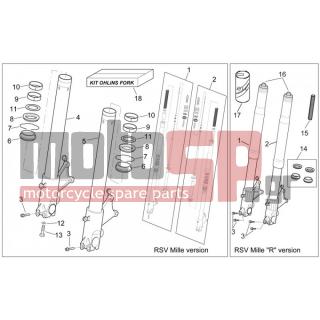 Aprilia - RSV 1000 2000 - Suspension - Fork Front II