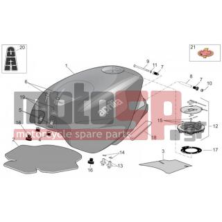 Aprilia - RSV 1000 2005 - Body Parts - petrol tank - 853194 - Αυτοκόλλητο προστατευτικού ρεζερβουάρ