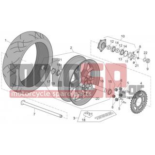 Aprilia - RSV 1000 2005 - Frame - Rear wheel Factory - Dream I - AP8128206 - ΤΡΟΧΟΣ ΜΠΡΟΣ RSV 1000 07-08 ΚΟΚΚ 6.00X17