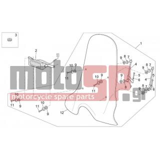 Aprilia - SCARABEO 100 4T E2 2003 - Body Parts - Bodywork FRONT IV - AP8700115 - Λαστιχάκι