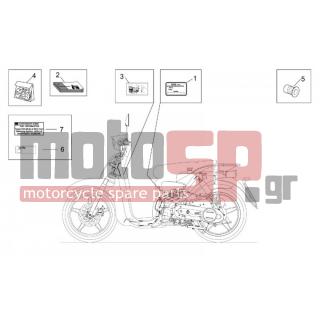 Aprilia - SCARABEO 100 4T E2 2003 - Εξωτερικά Μέρη - Booklets, labels and stickers