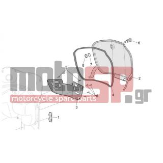 Aprilia - SCARABEO 100 4T E3 2009 - Body Parts - Body Central I - AP8268675 - Τάπα θήκης μικροαντικειμένων καφέ