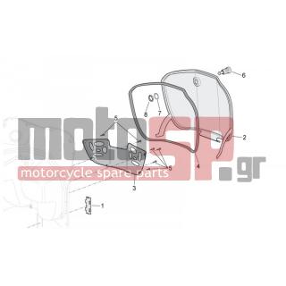 Aprilia - SCARABEO 100 4T E3 2010 - Body Parts - Body Central I - 63598200XER - Τάπα θήκης μικροαντικειμένων γκρι