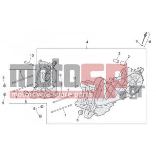 Aprilia - SCARABEO 100 4T E3 2010 - Κινητήρας/Κιβώτιο Ταχυτήτων - OIL PAN - 267823 - ΣΥΝΕΜΠΛΟΚ