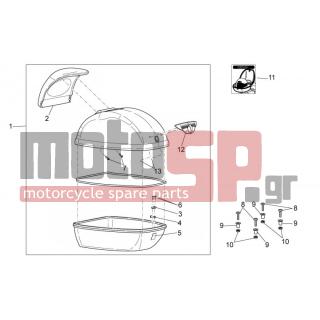 Aprilia - SCARABEO 100 4T E3 2012 - Body Parts - Baggage