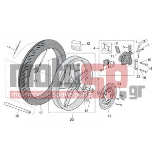 Aprilia - SCARABEO 100 4T E3 2012 - Brakes - Front wheel, disc brake