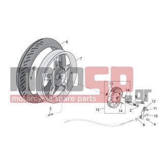 Aprilia - SCARABEO 100 4T E3 2010 - Brakes - Rear wheel - Drum Brakes