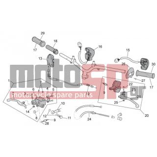 Aprilia - SCARABEO 100 4T E3 2010 - Body Parts - controls - AP8218574 - ΣΚΡΙΠ ΑΡ SCAR 100 4T