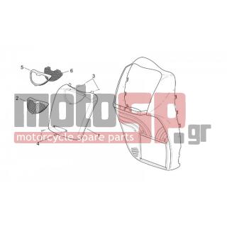 Aprilia - SCARABEO 125-150-200 (KIN. ROTAX) 2001 - Body Parts - Coachman. FRONT - Logo
