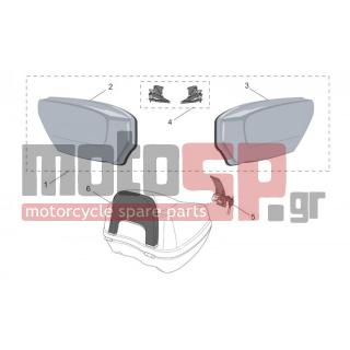 Aprilia - SCARABEO 125-150-200 (KIN. ROTAX) 1999 - Body Parts - Acc. - Luggage, suitcases, bags