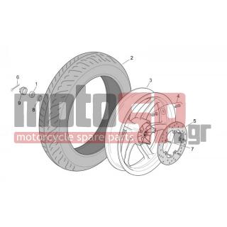 Aprilia - SCARABEO 125-200 E3 (KIN. PIAGGIO) 2006 - Frame - rear wheel - AP8121620 - Κοπίλια