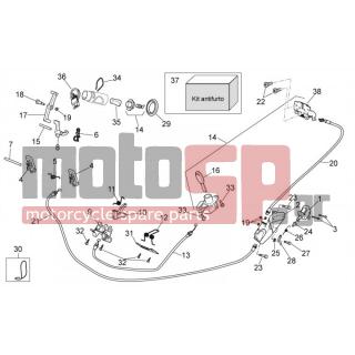 Aprilia - SCARABEO 250 LIGHT E3 2008 - Electrical - lock set - AP8161204 - Πείρος