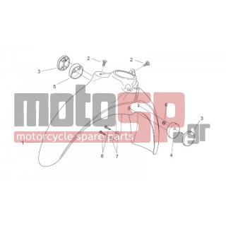 Aprilia - SCARABEO 50 2T (KIN. MINARELLI) 2006 - Body Parts - Bodywork FRONT VI - Feather