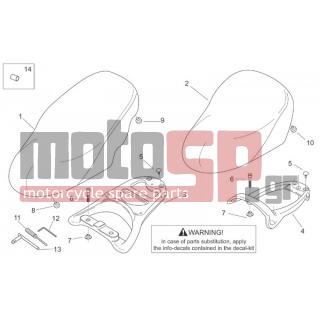 Aprilia - SCARABEO 50 2T (KIN. MINARELLI) 2000 - Body Parts - Saddle - grid