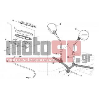Aprilia - SCARABEO 50 2T 2014 - Frame - Steering wheel - dashboard