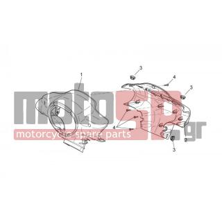 Aprilia - SCARABEO 50 2T E2 (KIN. PIAGGIO) 2011 - Body Parts - Bodywork FRONT I - lamp base