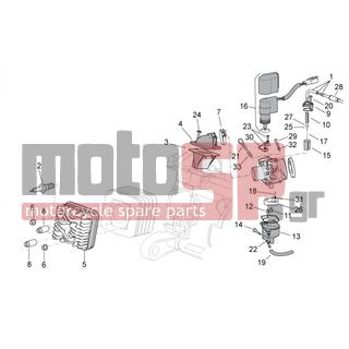 Aprilia - SCARABEO 50 2T E2 (KIN. PIAGGIO) 2011 - Κινητήρας/Κιβώτιο Ταχυτήτων - Head / Carburetor