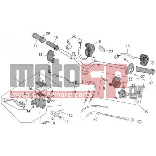 Aprilia - SCARABEO 50 2T E2 (KIN. PIAGGIO) 2010 - Body Parts - controls