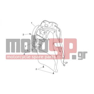 Aprilia - SCARABEO 50 2T E2 NET 2009 - Body Parts - Bodywork FRONT IV - apron FRONT