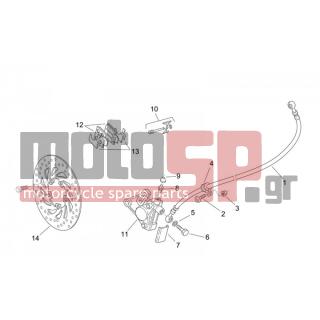 Aprilia - SCARABEO 50 2T E2 NET 2009 - Brakes - Caliper BRAKE FRONT